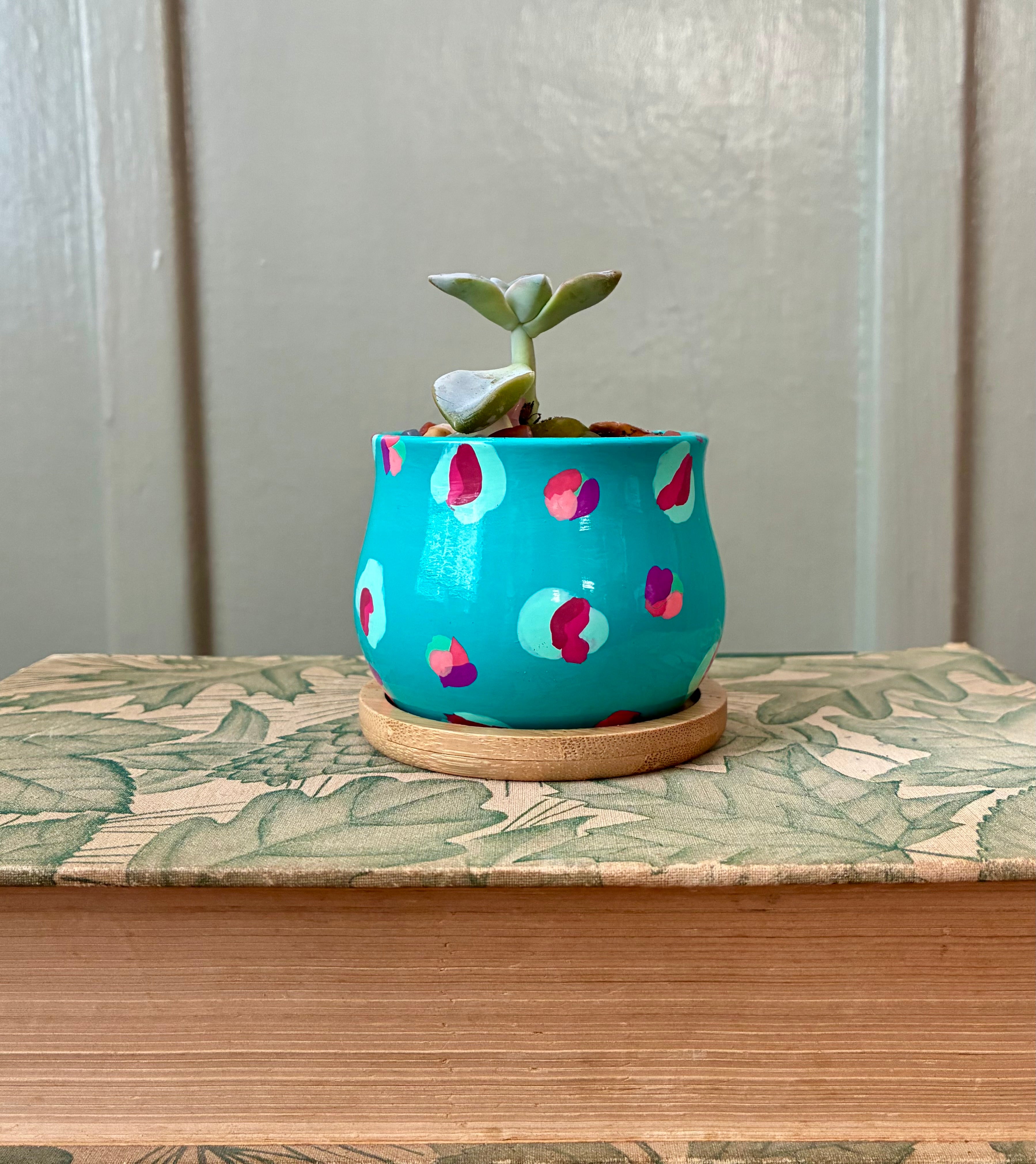 Hand Painted Baby Ceramic Planter Pot