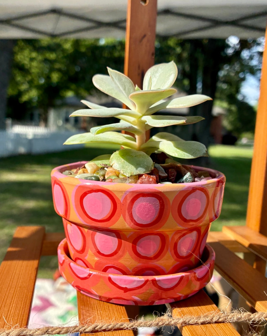 Hand Painted Small Ceramic Terracotta Planter Pot