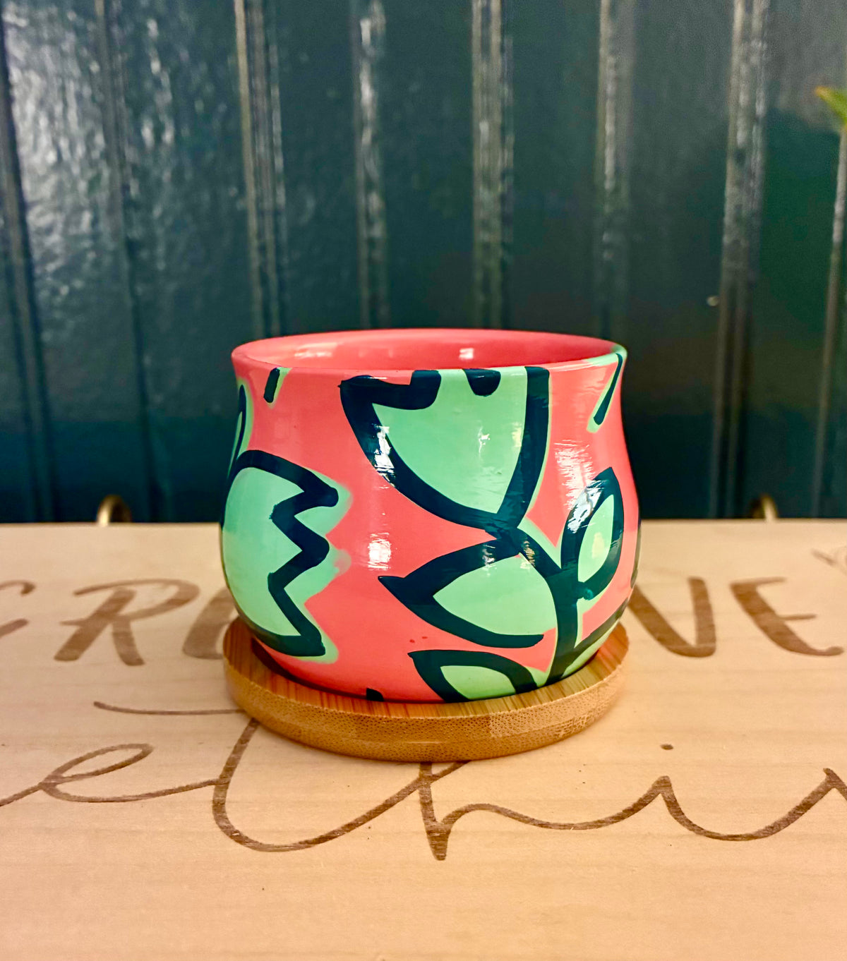 Hand Painted Baby Ceramic Planter Pot