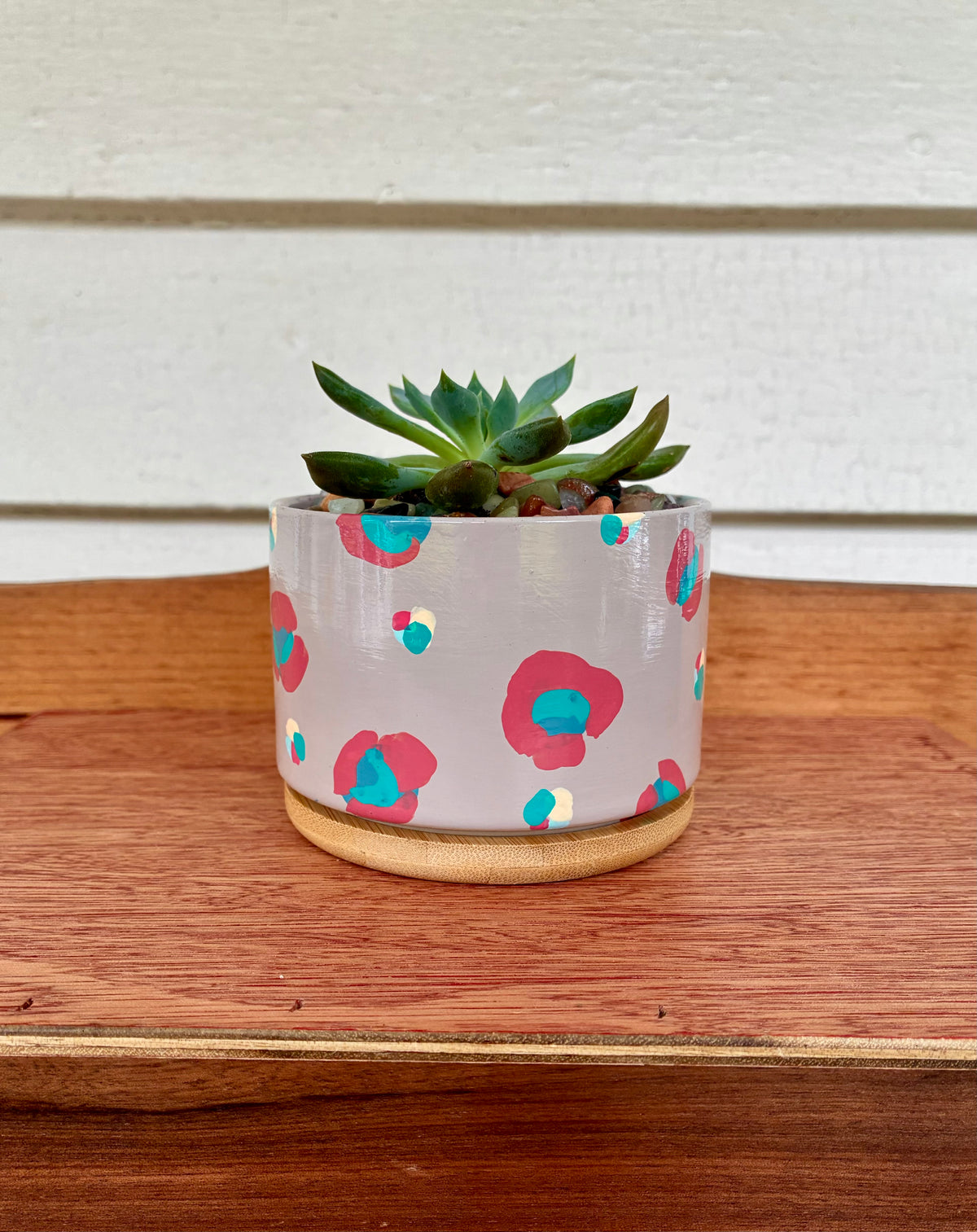 Hand Painted Medium Ceramic Terracotta Planter Pot