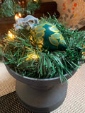 Hand-Painted Gold Leaf Teardrop Bauble