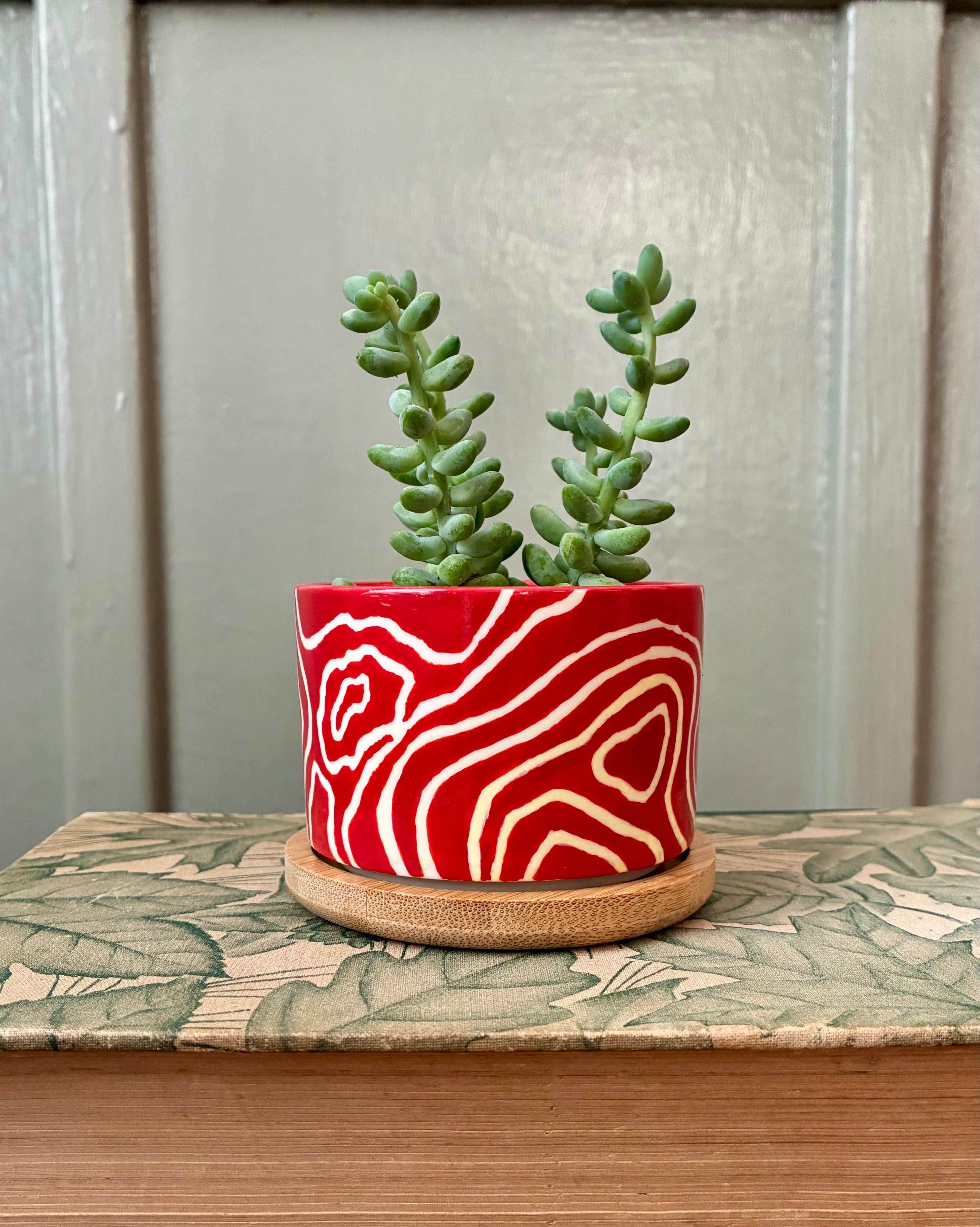 Hand Painted Small Ceramic Terracotta Planter Pot