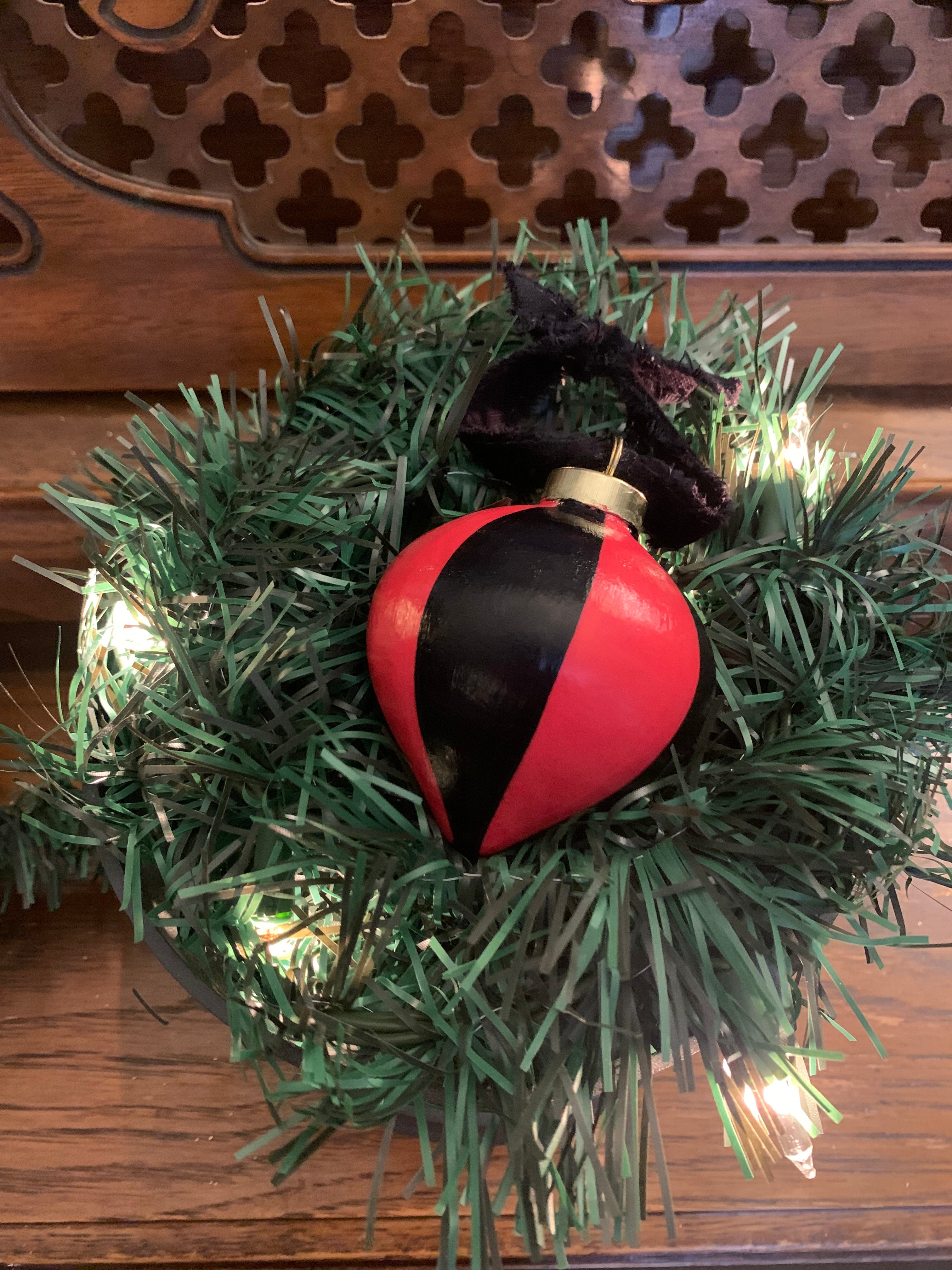 Hand-painted Striped Ceramic Drop Bauble (Multiple Color Combos Available)