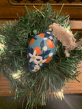 Hand-painted Orange Blossoms Teardrop Bauble