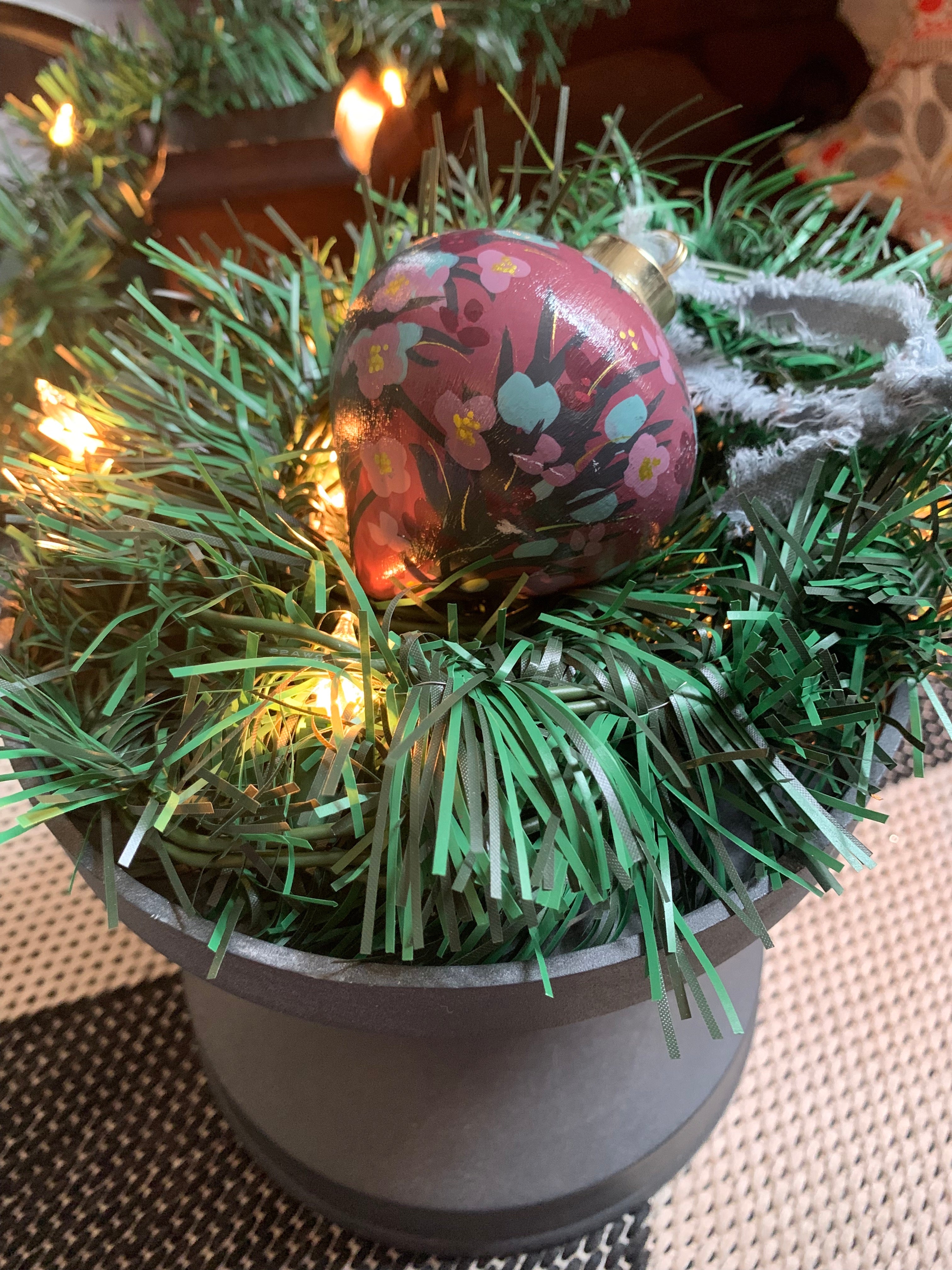 Hand-painted Wildflower Drop Bauble