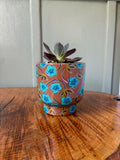 Floral Swoops- desert blue