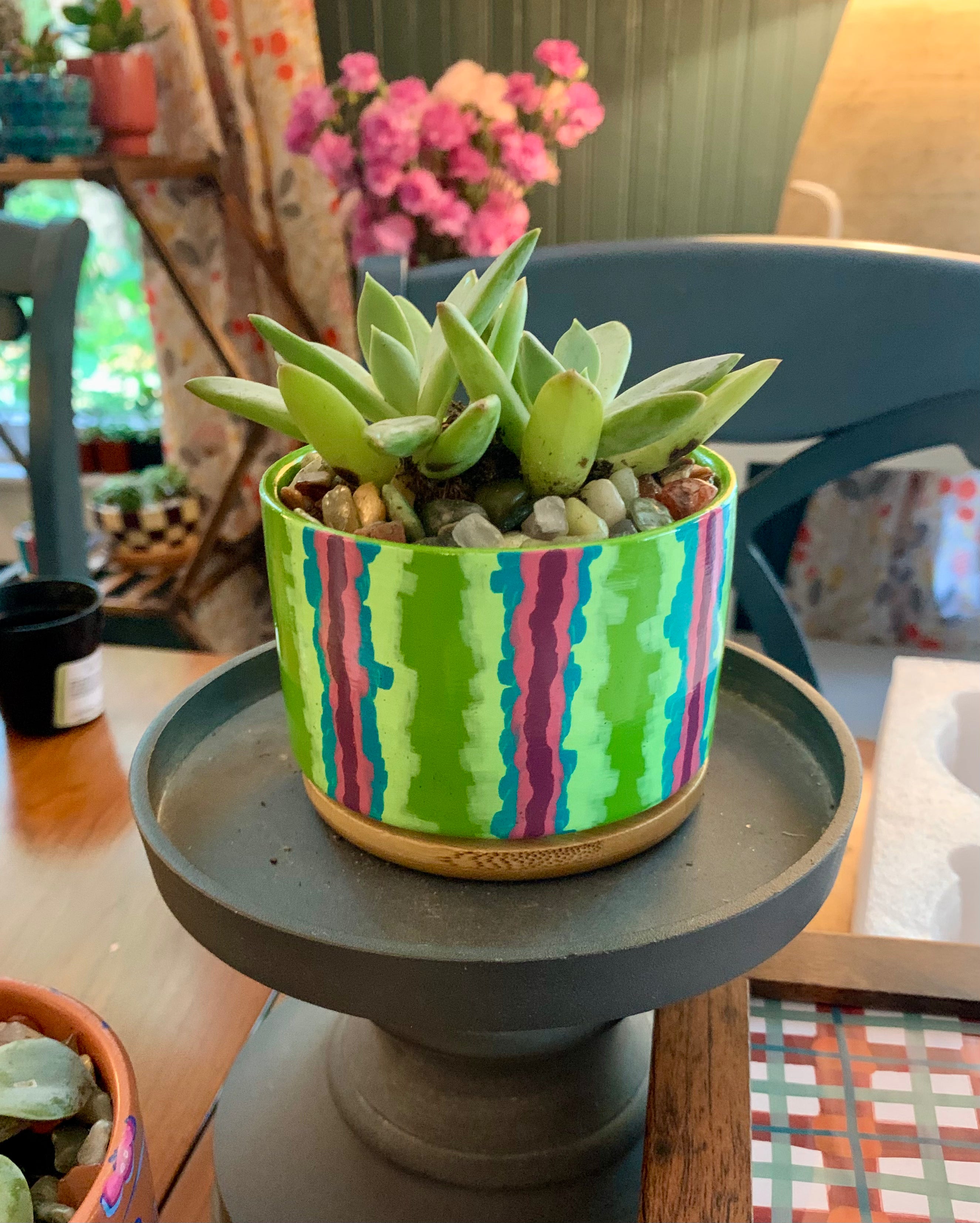 Tie-dye Vertical Stripes