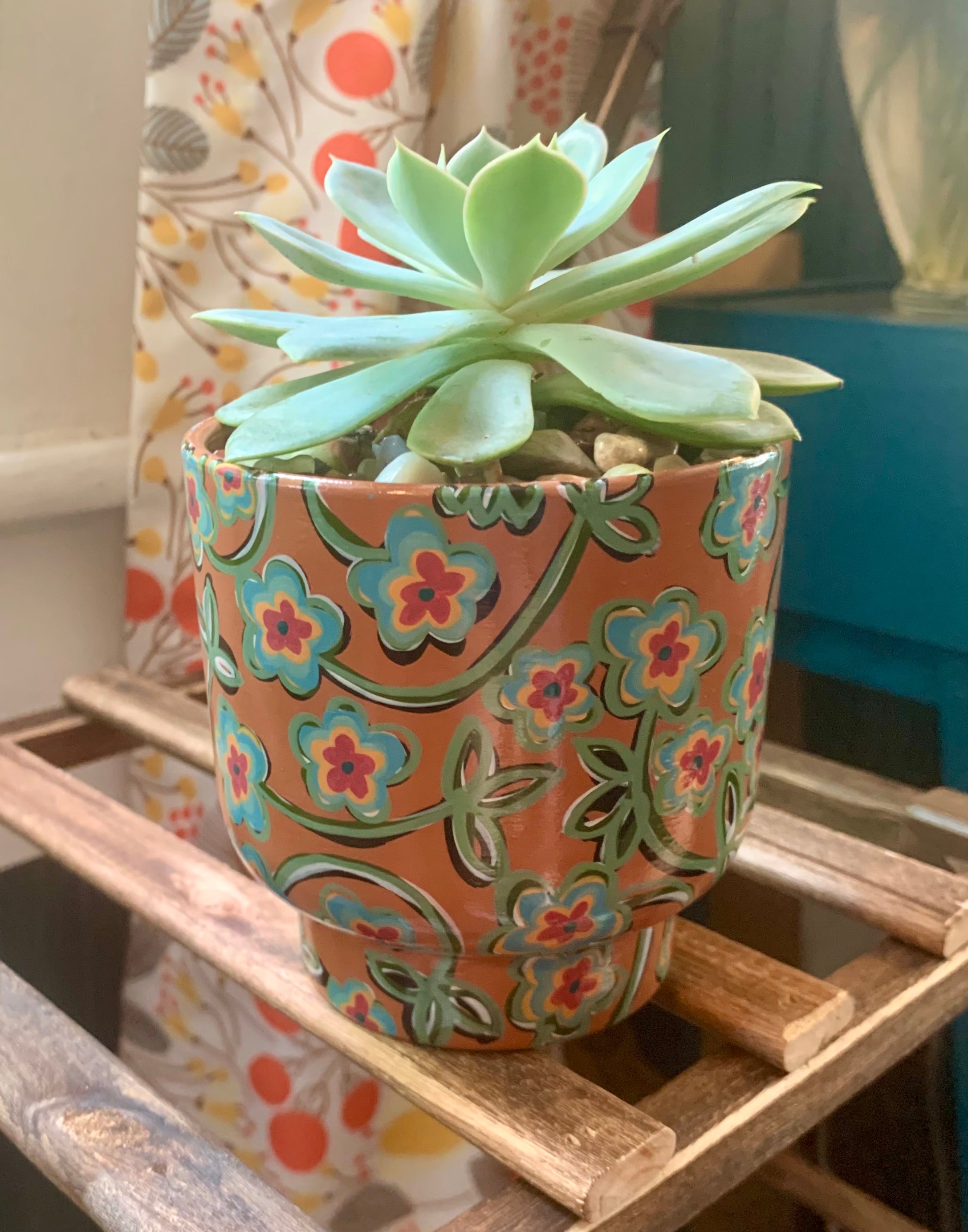 Floral Swoops- desert green 