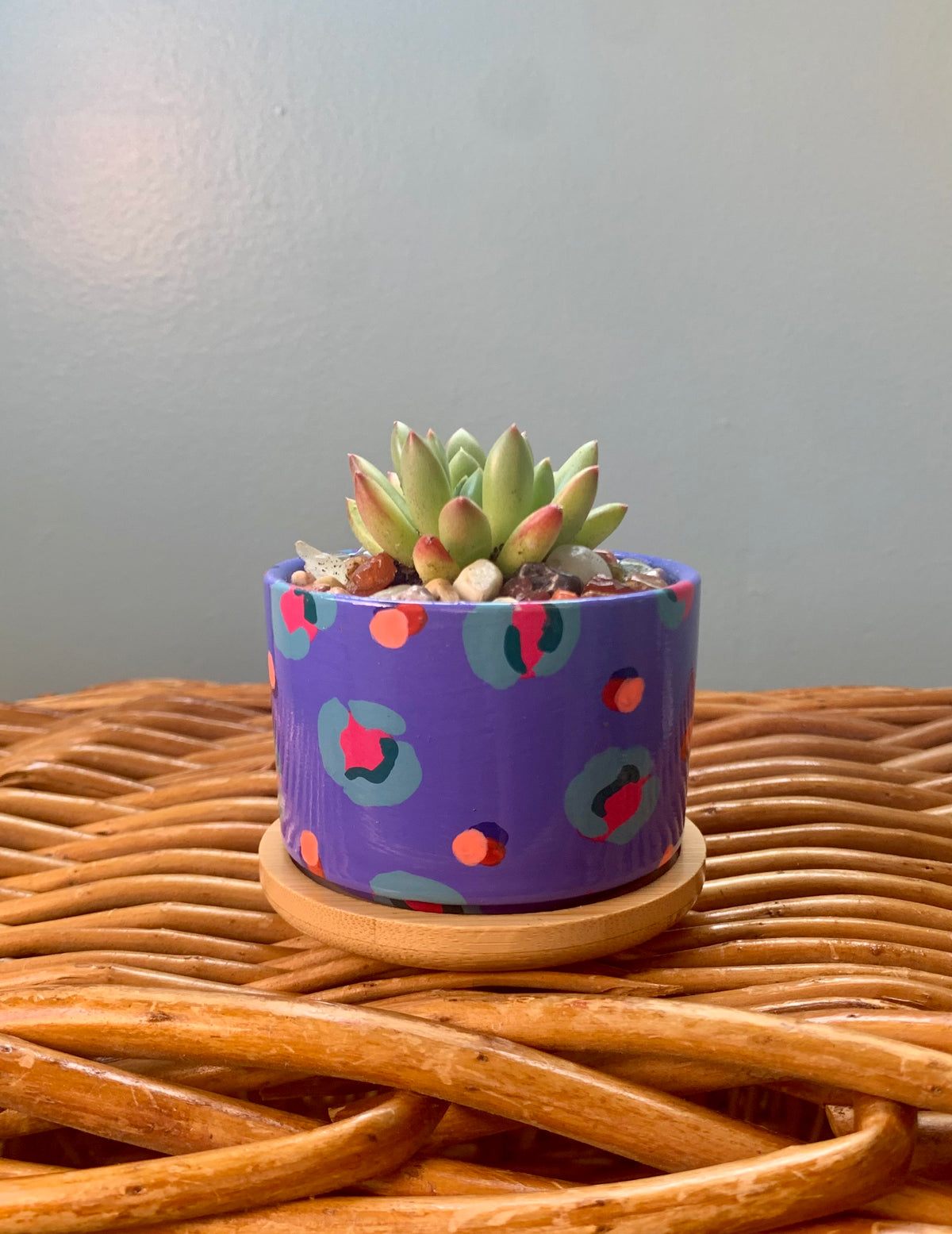 Hand Painted Small Ceramic Terracotta Planter Pot