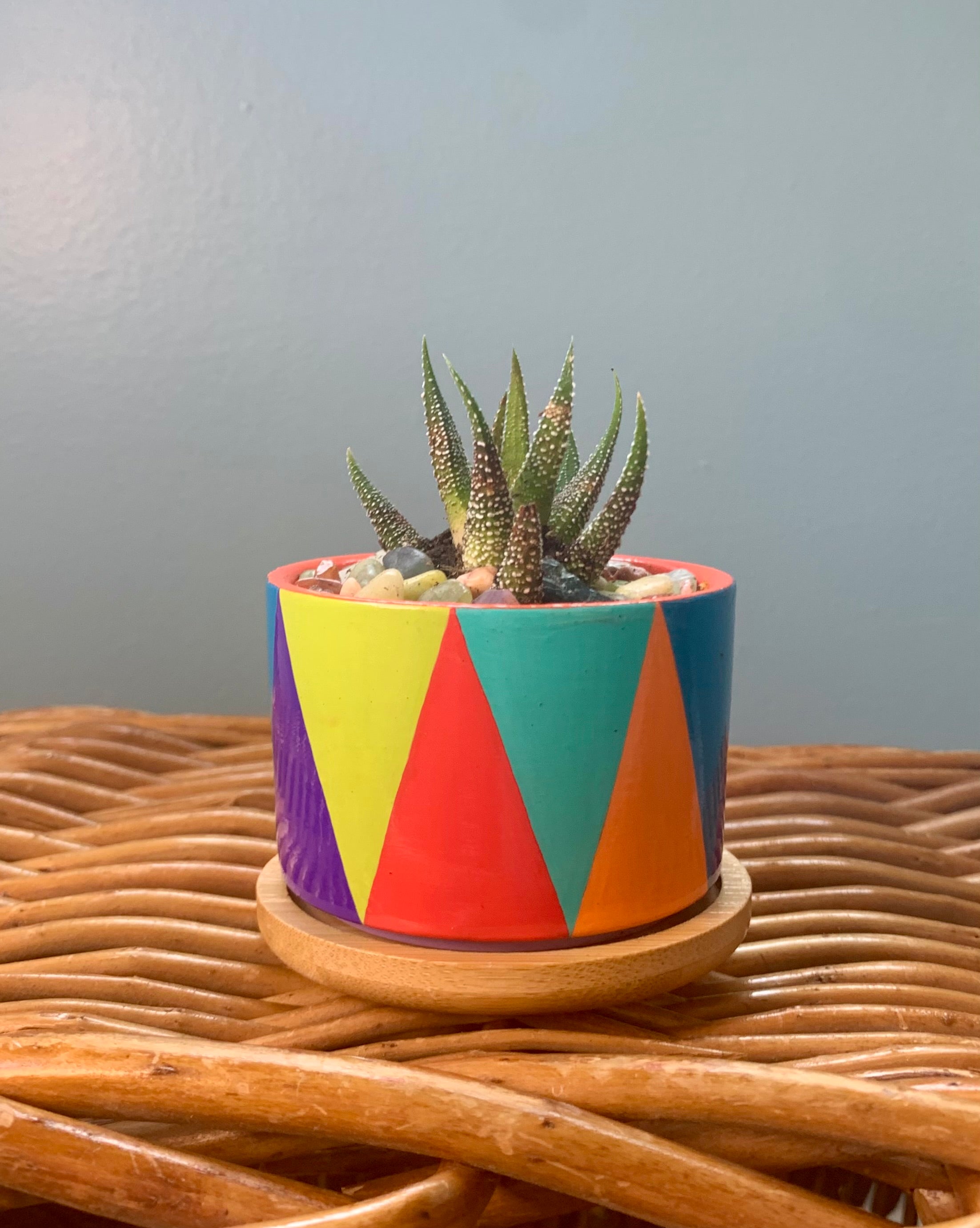 Hand Painted Small Ceramic Terracotta Planter Pot