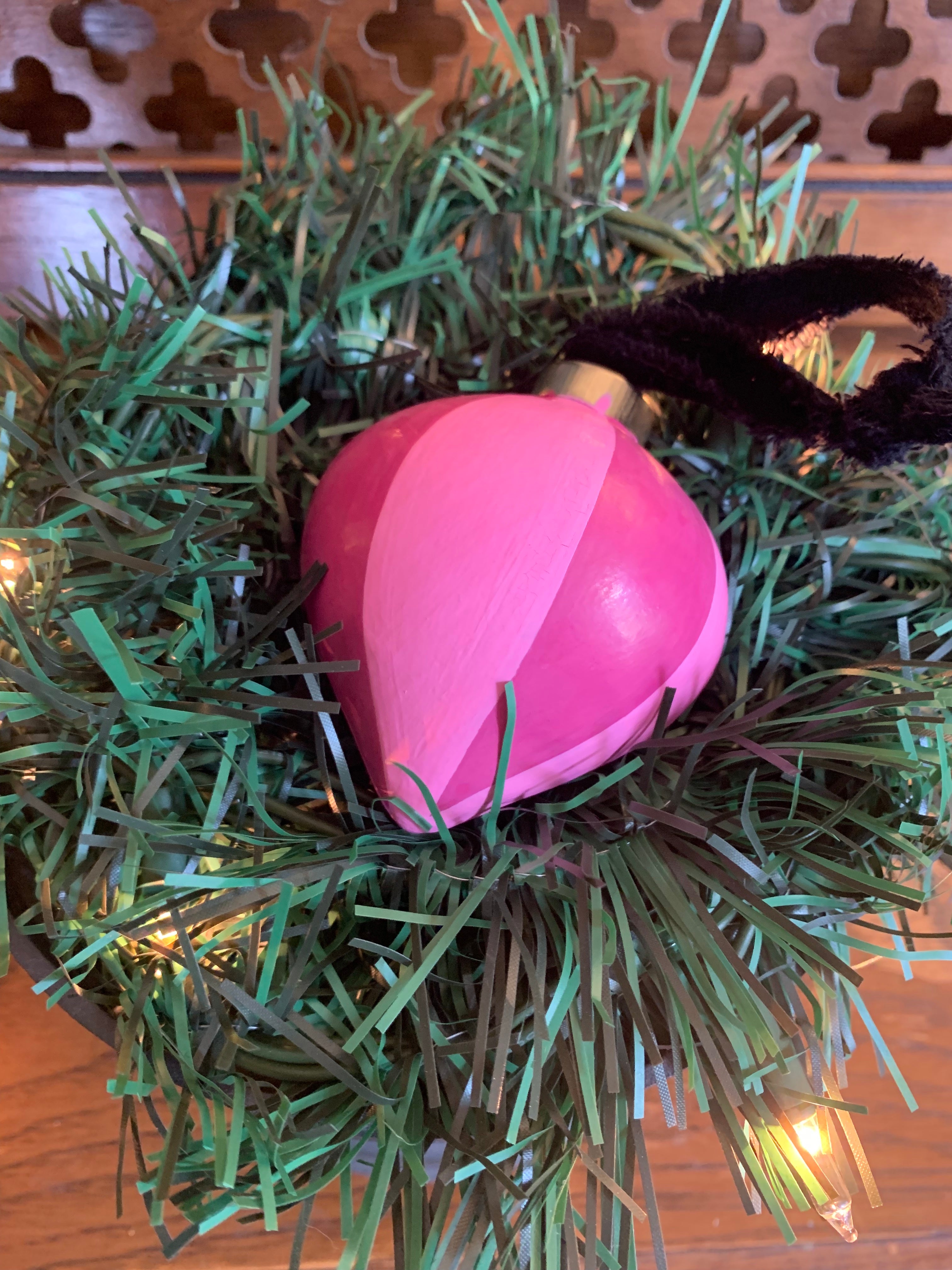 Hand-painted Striped Ceramic Drop Bauble (Multiple Color Combos Available)