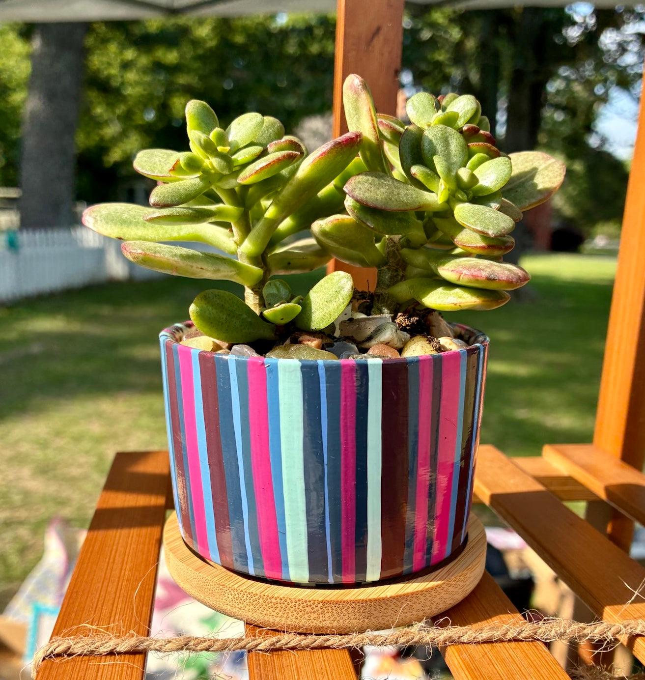 Thin Stripes- burgundy, pink, and navy