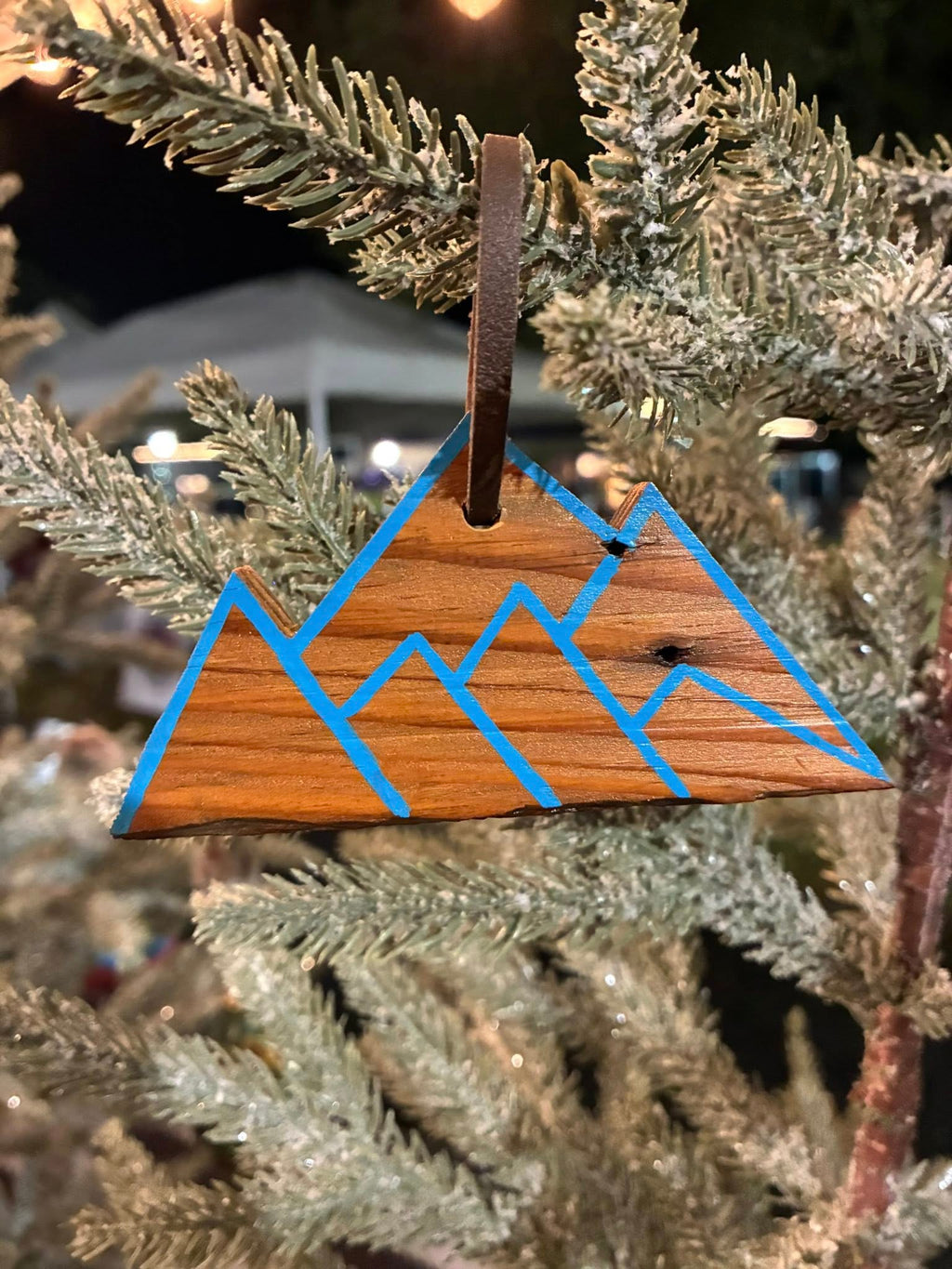 Hand-crafted Wooden Mountain Ornament