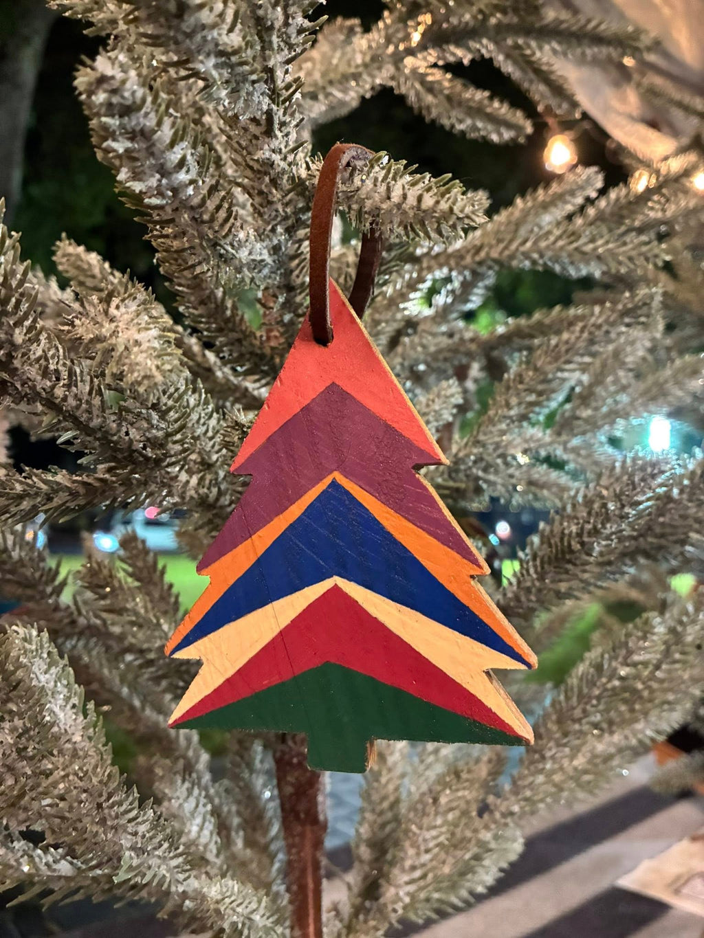 Hand-crafted Wooden Christmas Tree Ornament