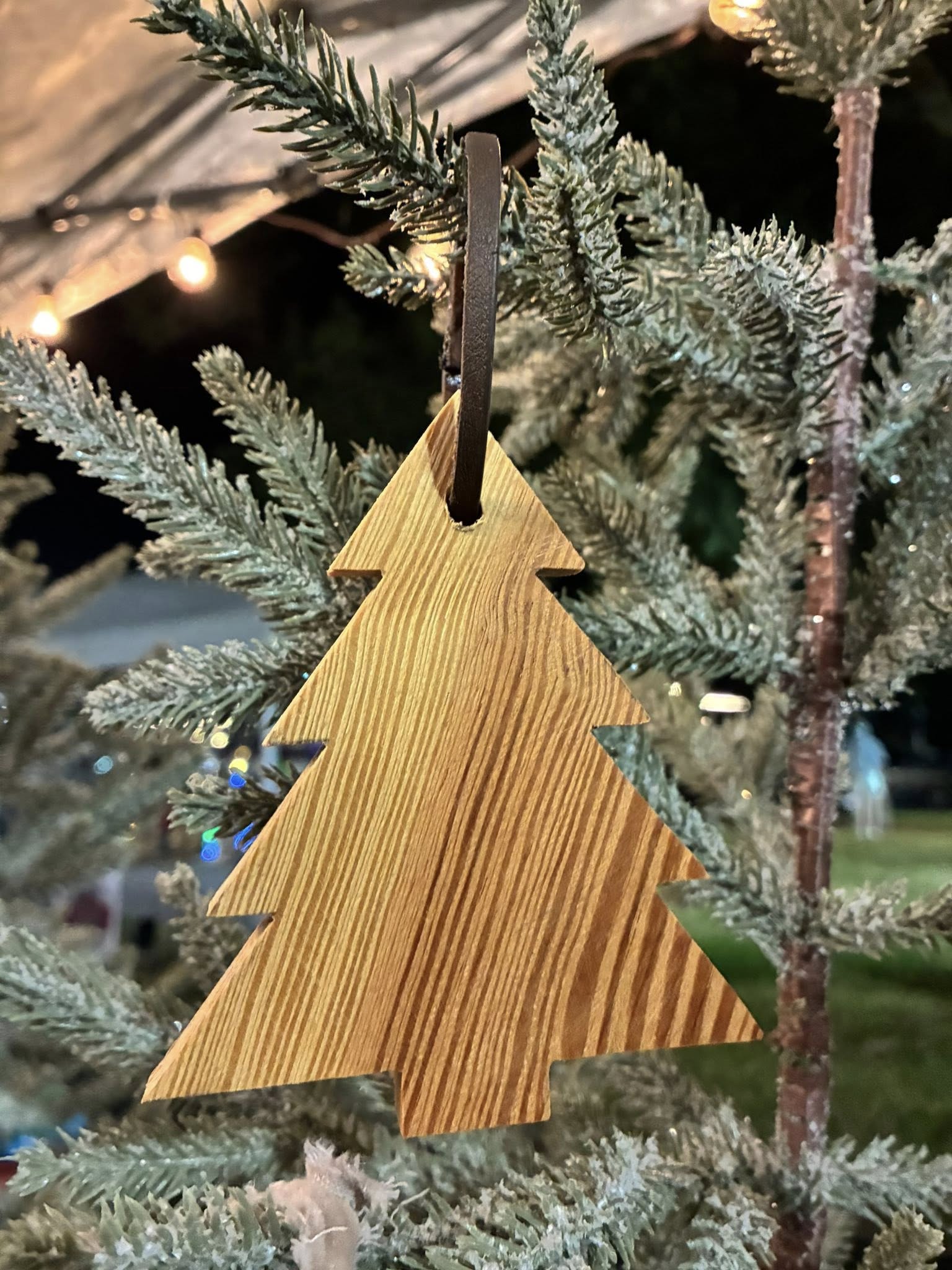 Hand-crafted Wooden Christmas Tree Ornament