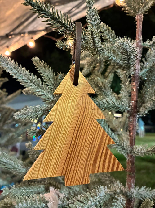 Hand-crafted Wooden Christmas Tree Ornament